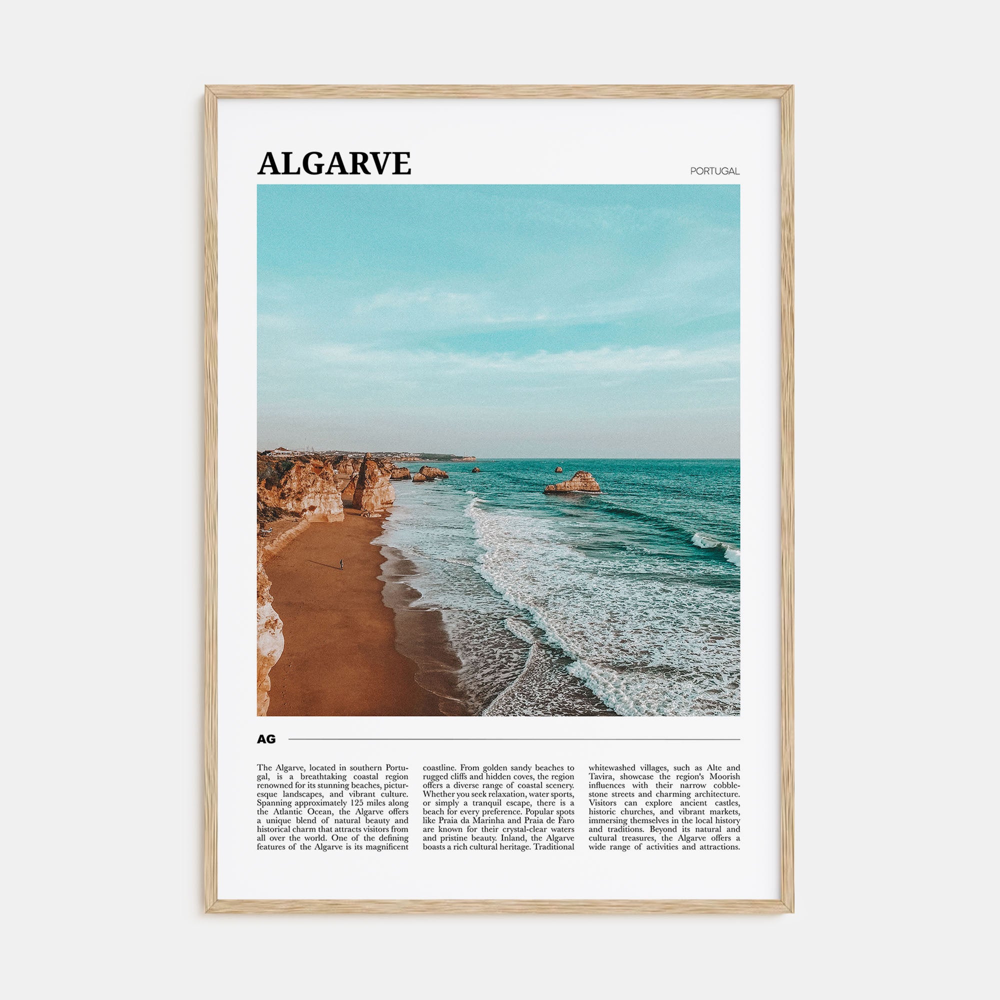 Algarve Travel Color Poster
