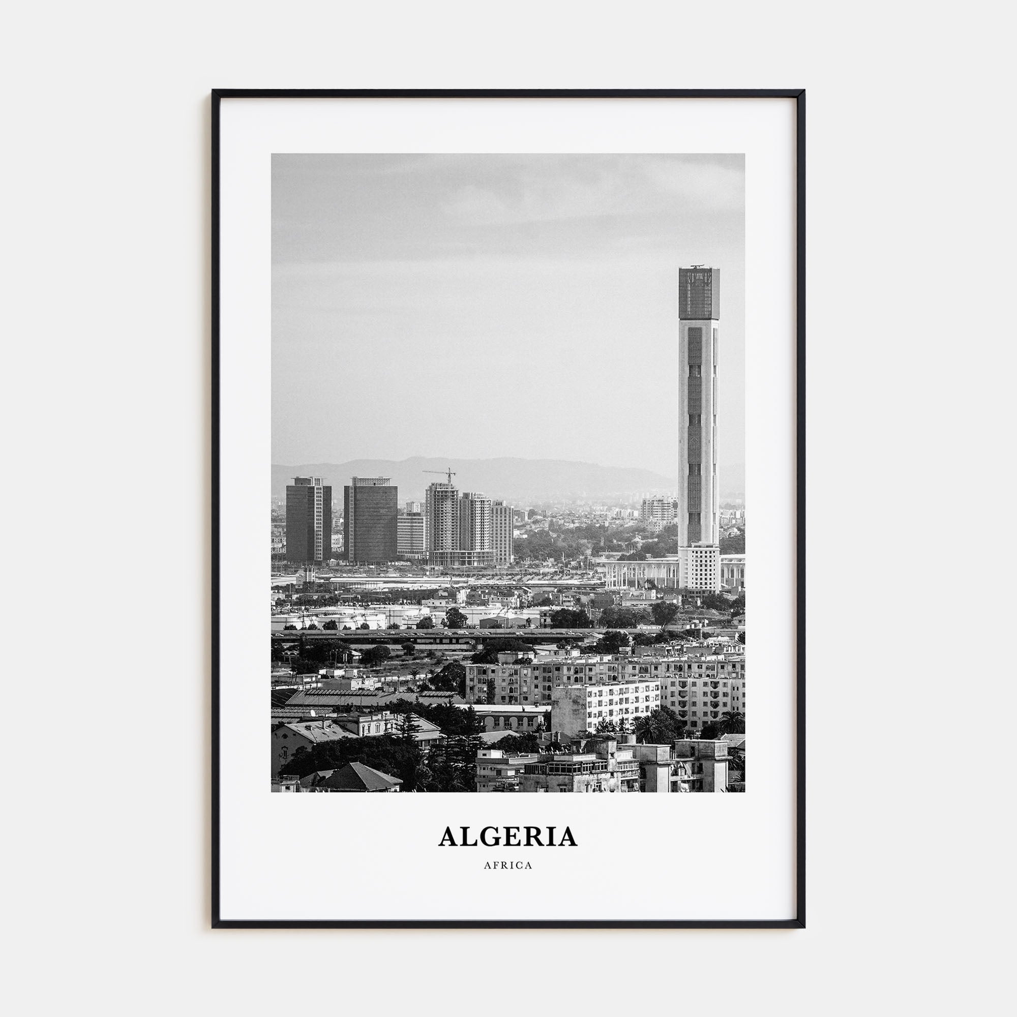 Algeria Portrait B&W Poster
