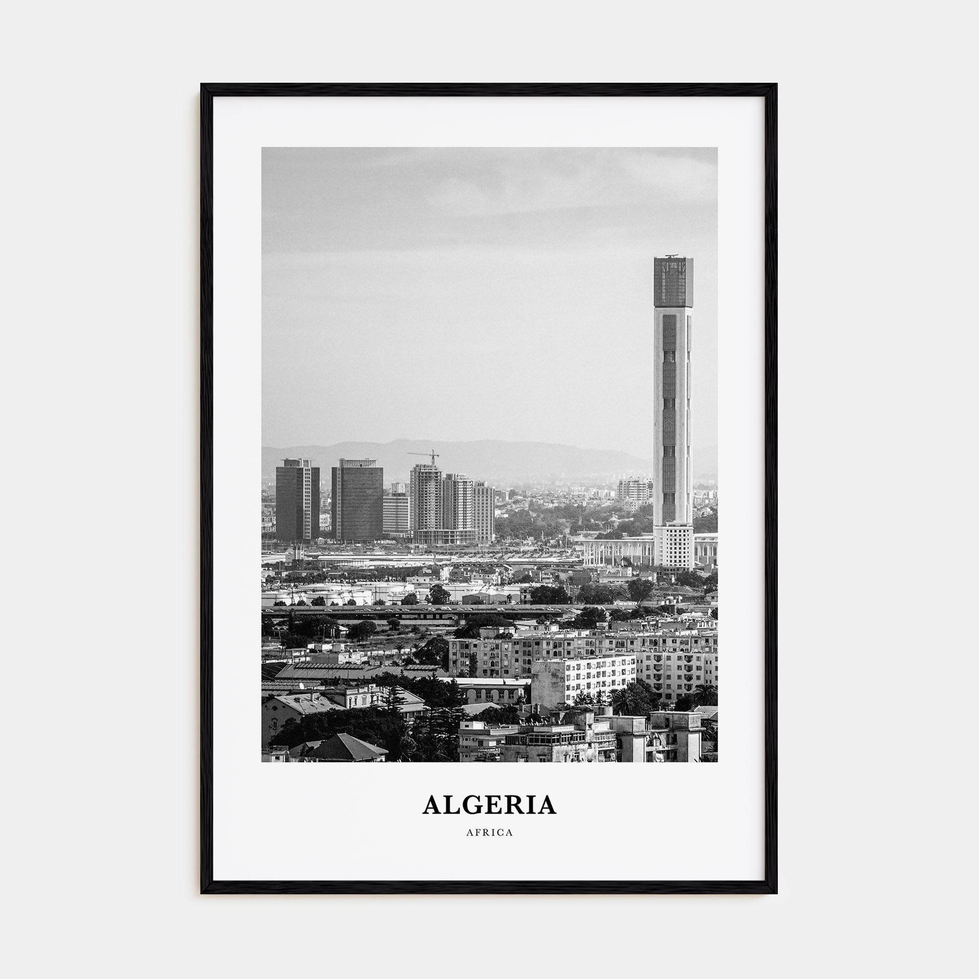 Algeria Portrait B&W Poster