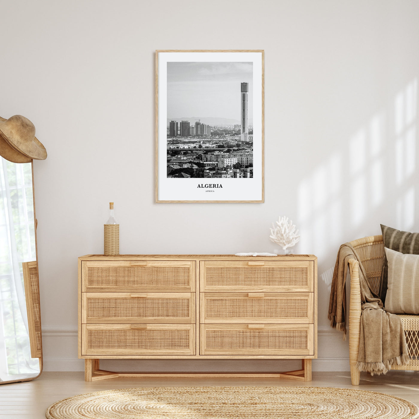 Algeria Portrait B&W Poster