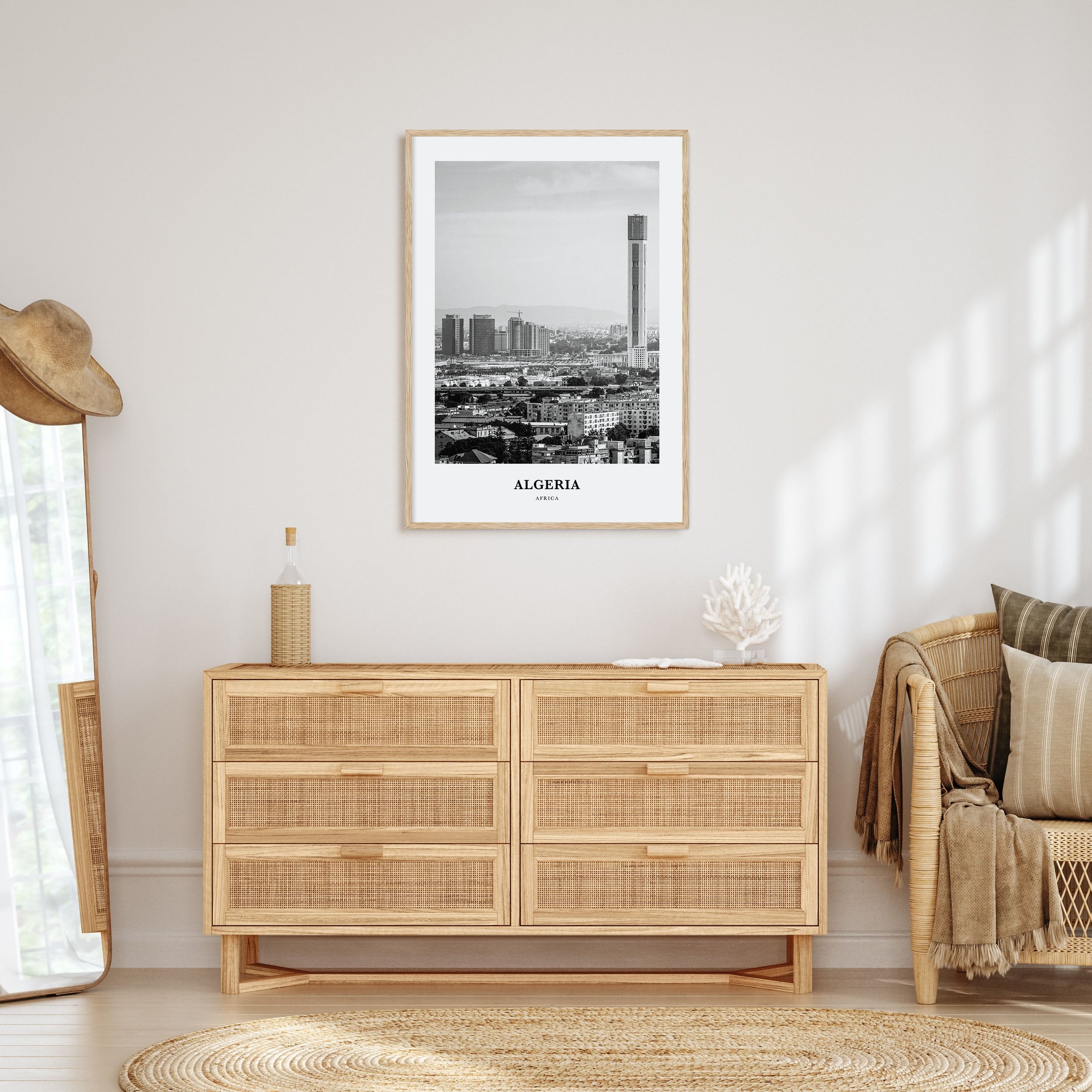 Algeria Portrait B&W Poster