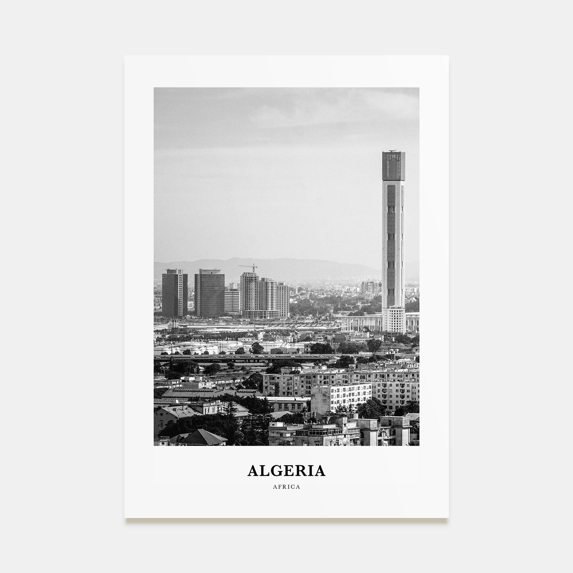 Algeria Portrait B&W Poster