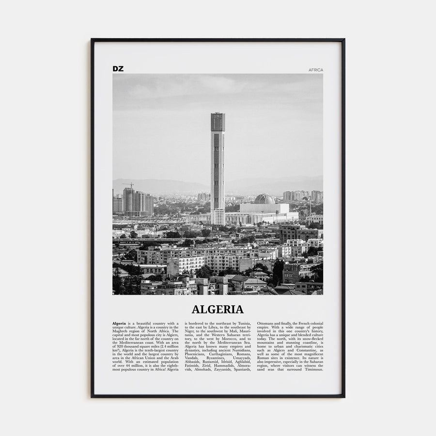 Algeria Travel B&W Poster