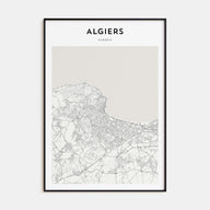 Algiers Map Portrait Poster