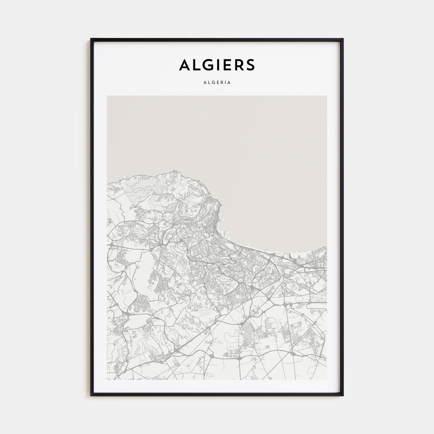 Algiers Map Portrait Poster