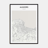 Algiers Map Portrait Poster