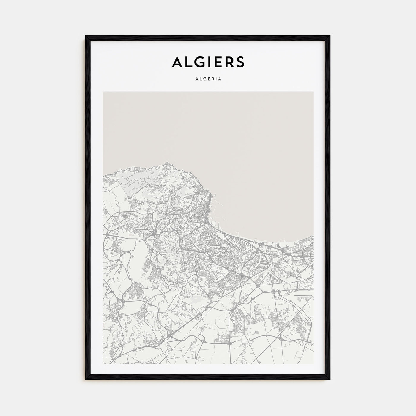 Algiers Map Portrait Poster
