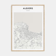 Algiers Map Portrait Poster