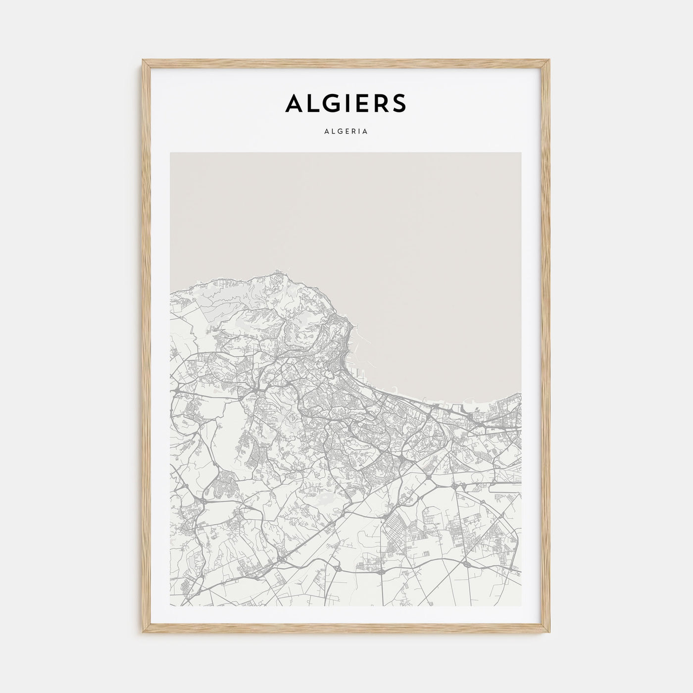 Algiers Map Portrait Poster