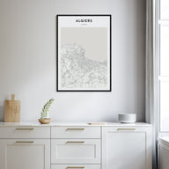 Algiers Map Portrait Poster