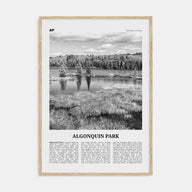 Algonquin Park Travel B&W Poster