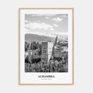Alhambra Portrait B&W Poster