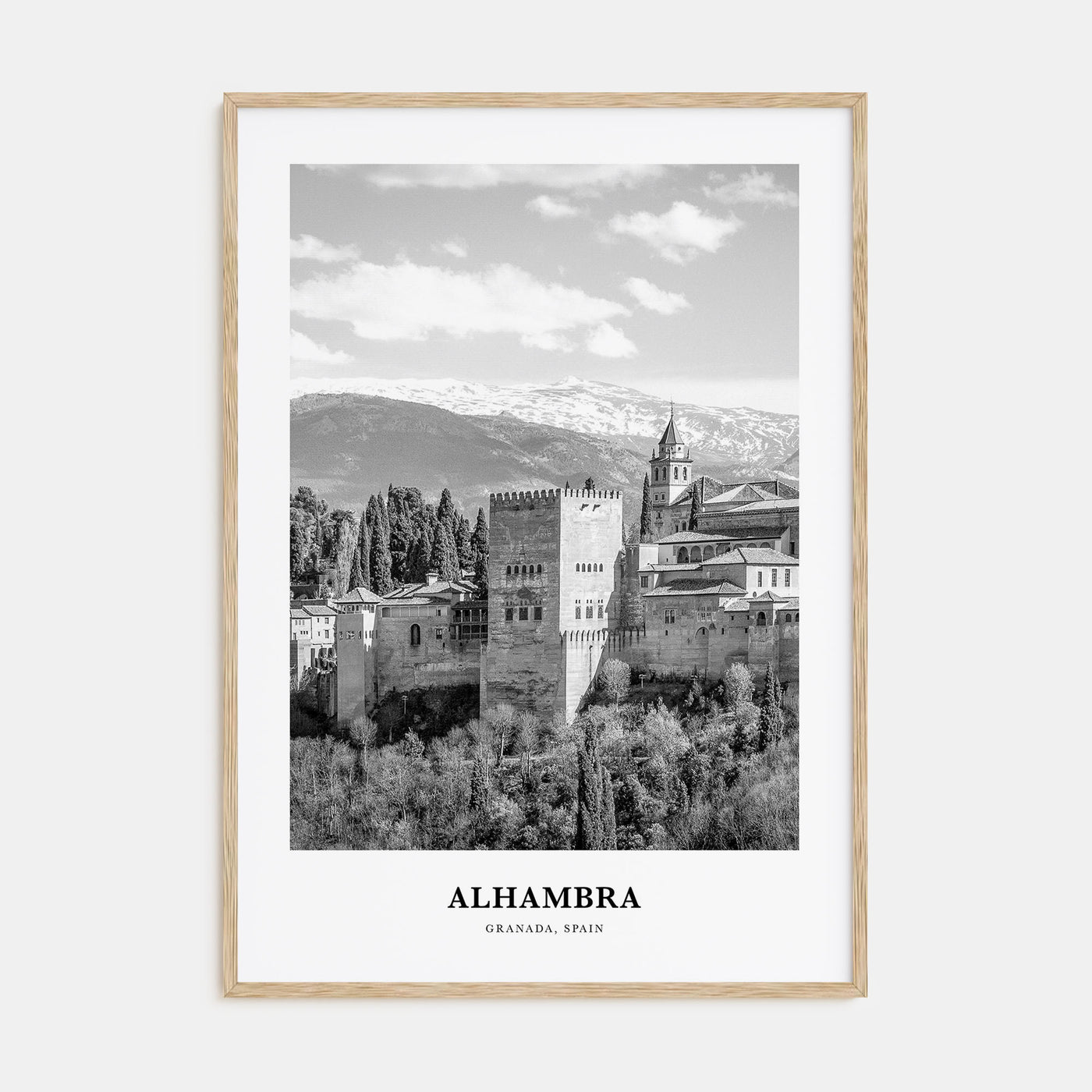 Alhambra Portrait B&W Poster