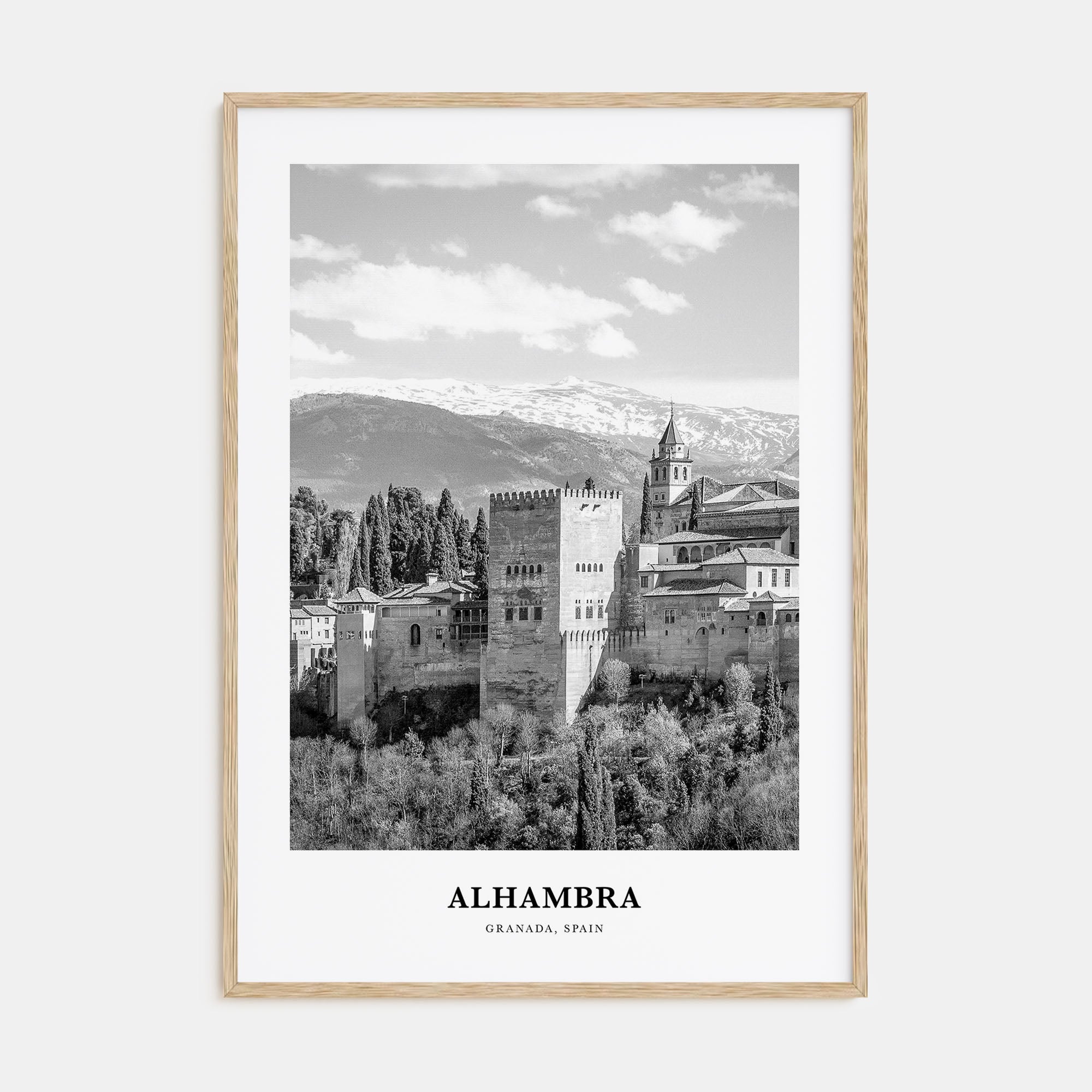 Alhambra Portrait B&W Poster