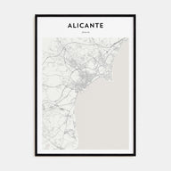 Alicante Map Portrait Poster