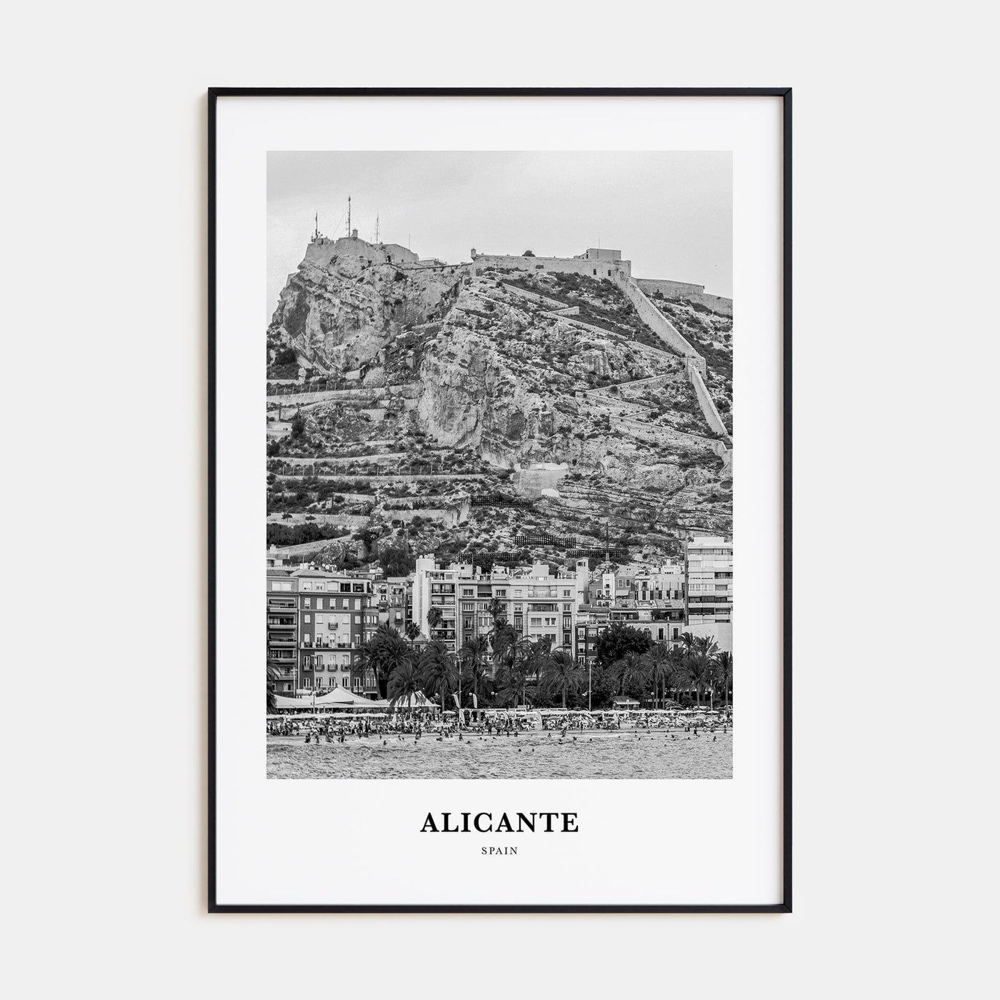 Alicante Portrait B&W Poster