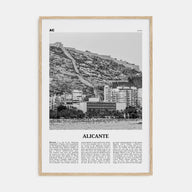 Alicante Travel B&W Poster