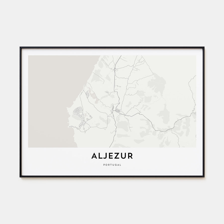 Aljezur Map Landscape Poster