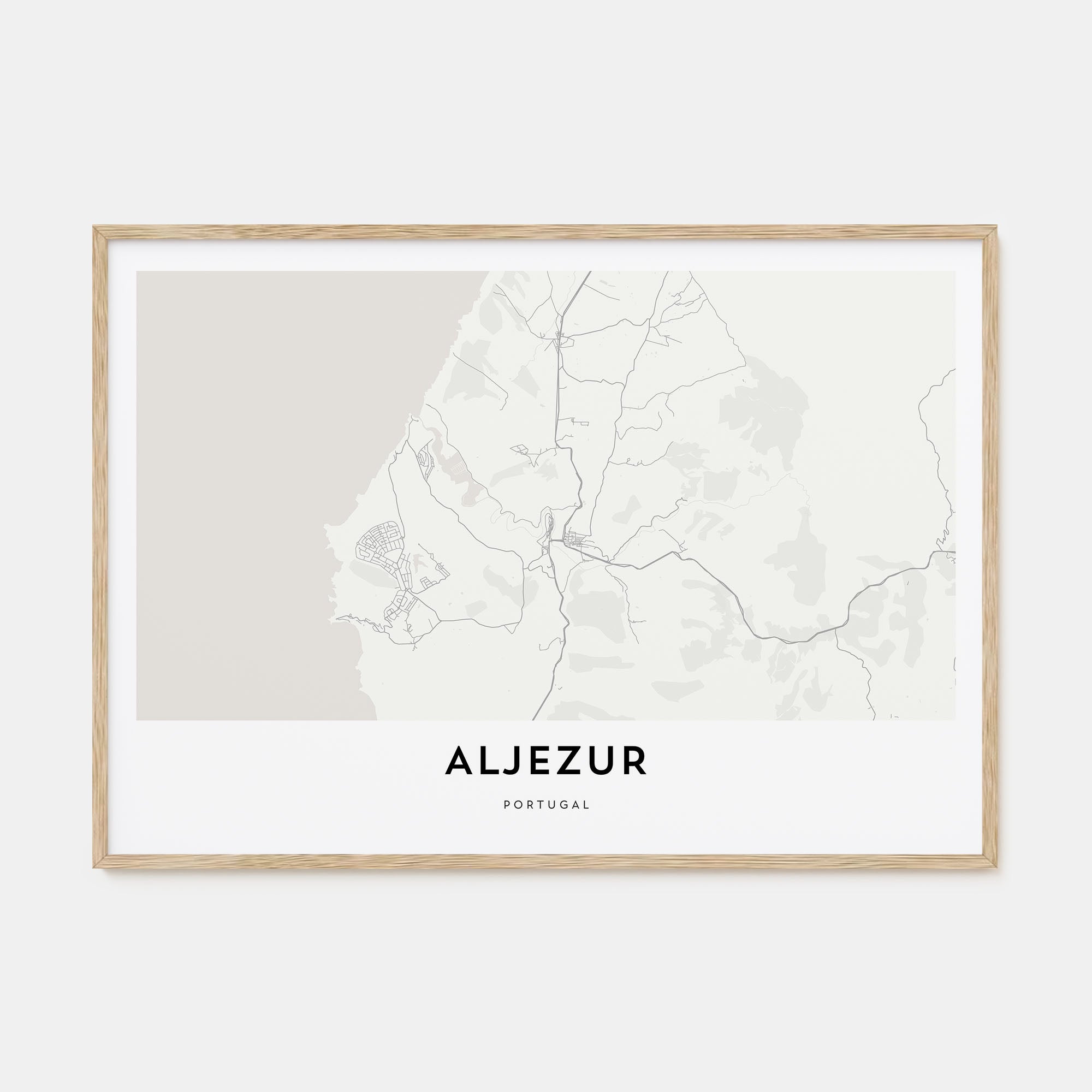 Aljezur Map Landscape Poster
