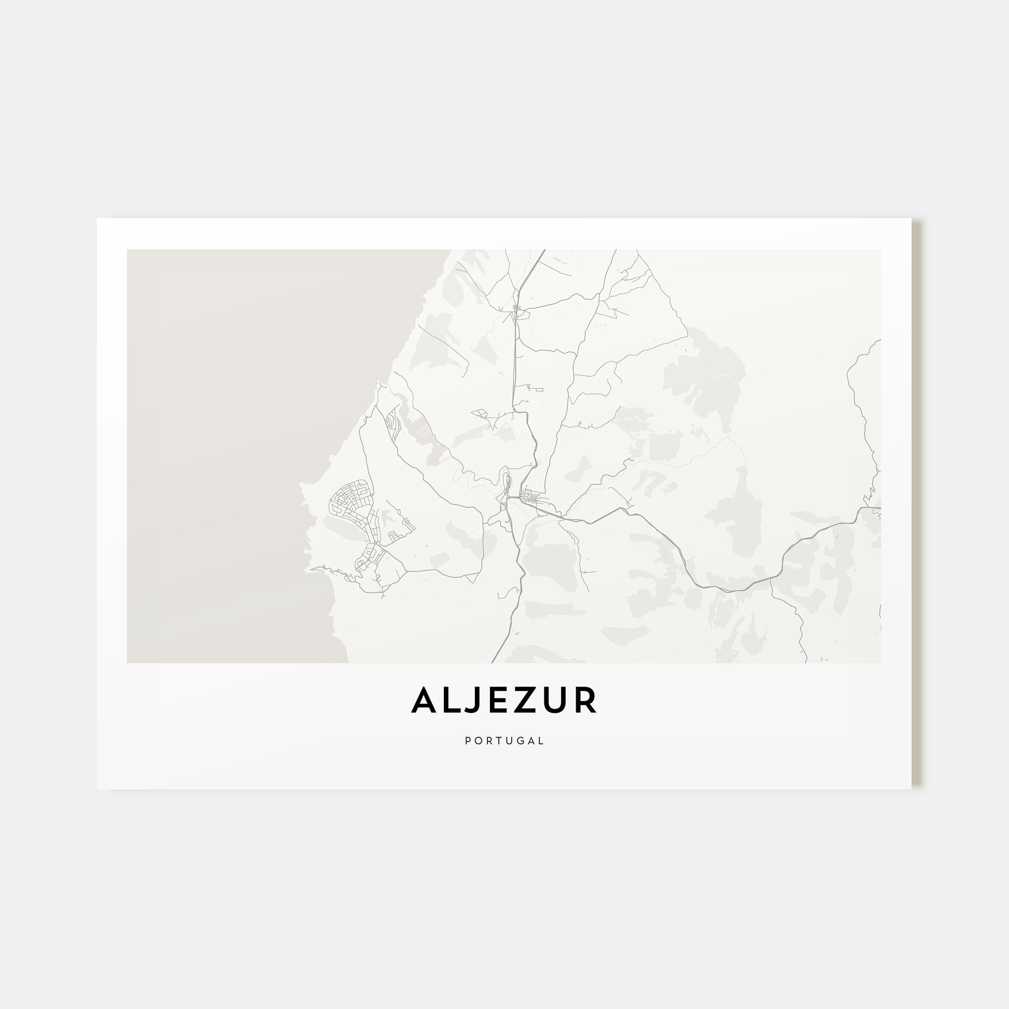 Aljezur Map Landscape Poster