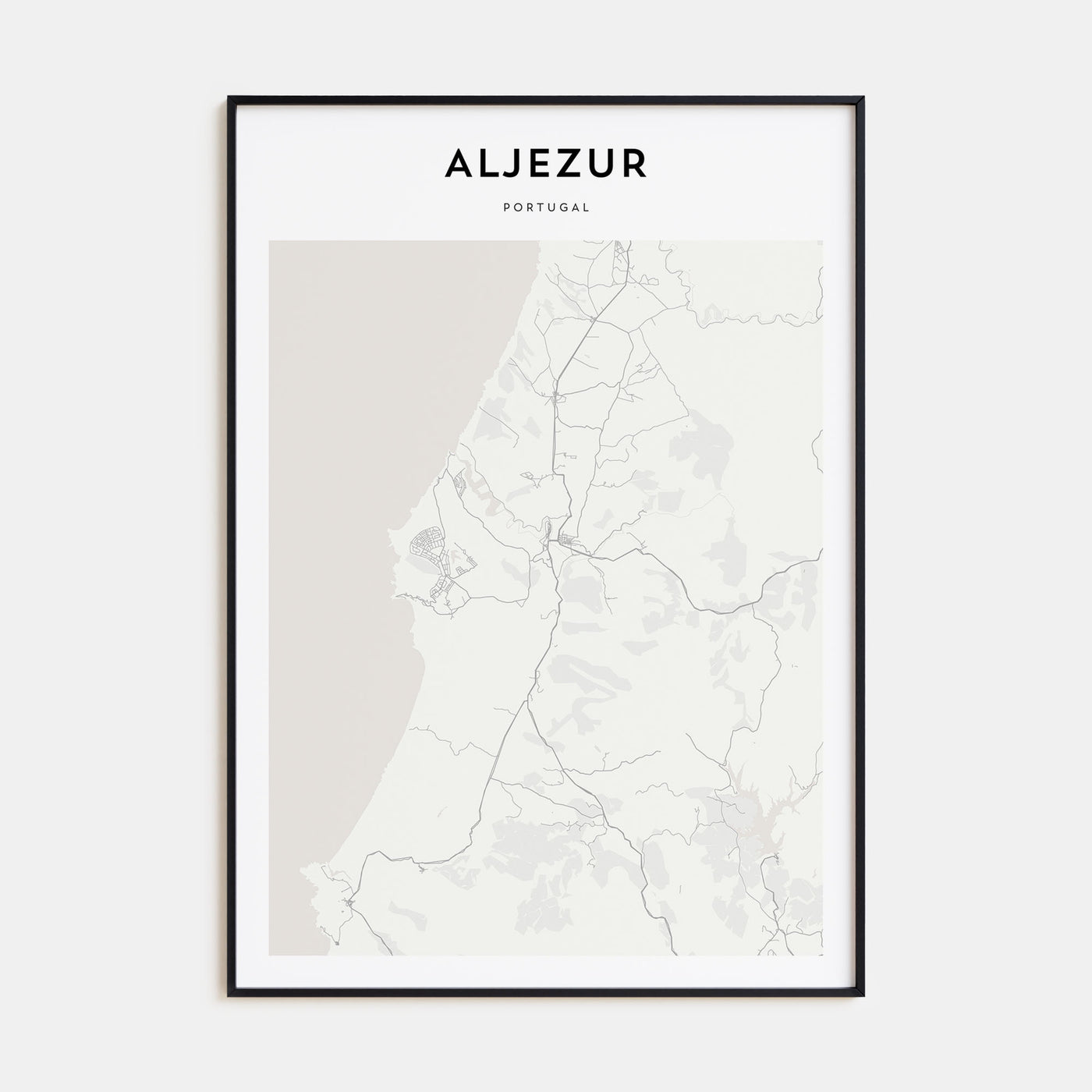 Aljezur Map Portrait Poster