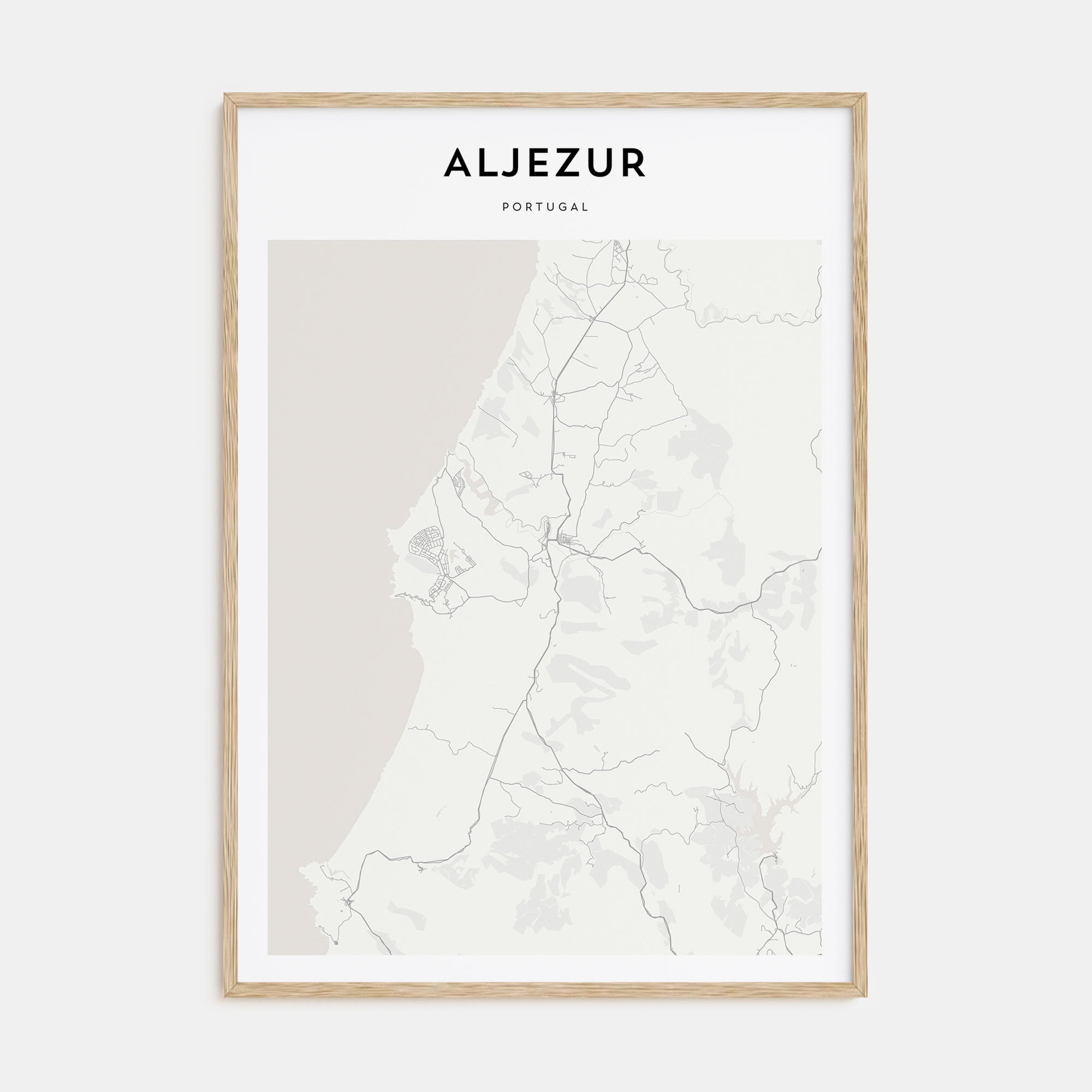 Aljezur Map Portrait Poster