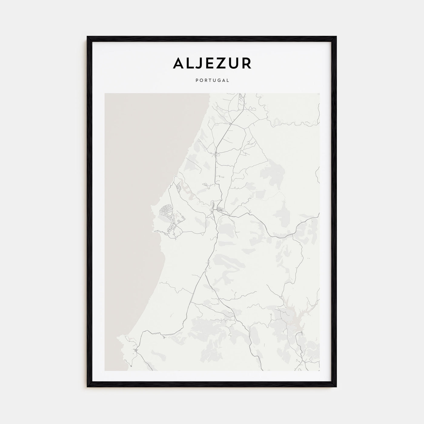 Aljezur Map Portrait Poster