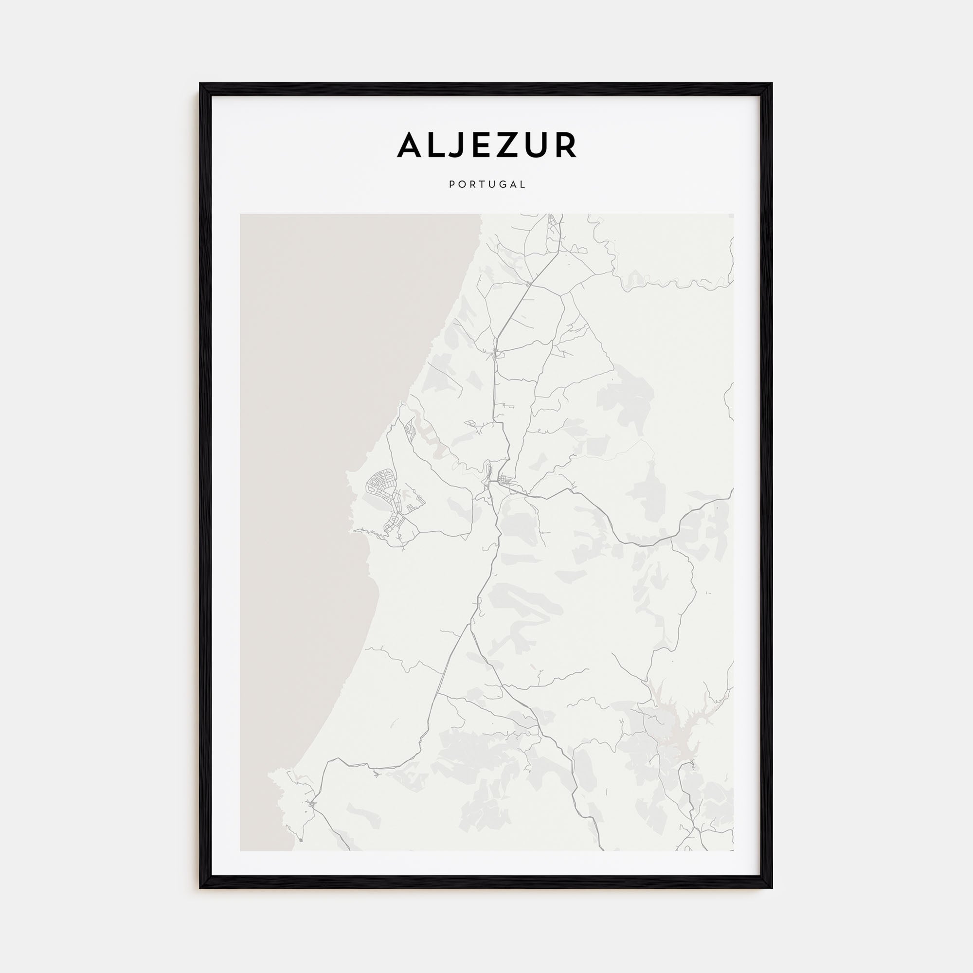 Aljezur Map Portrait Poster