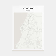 Aljezur Map Portrait Poster