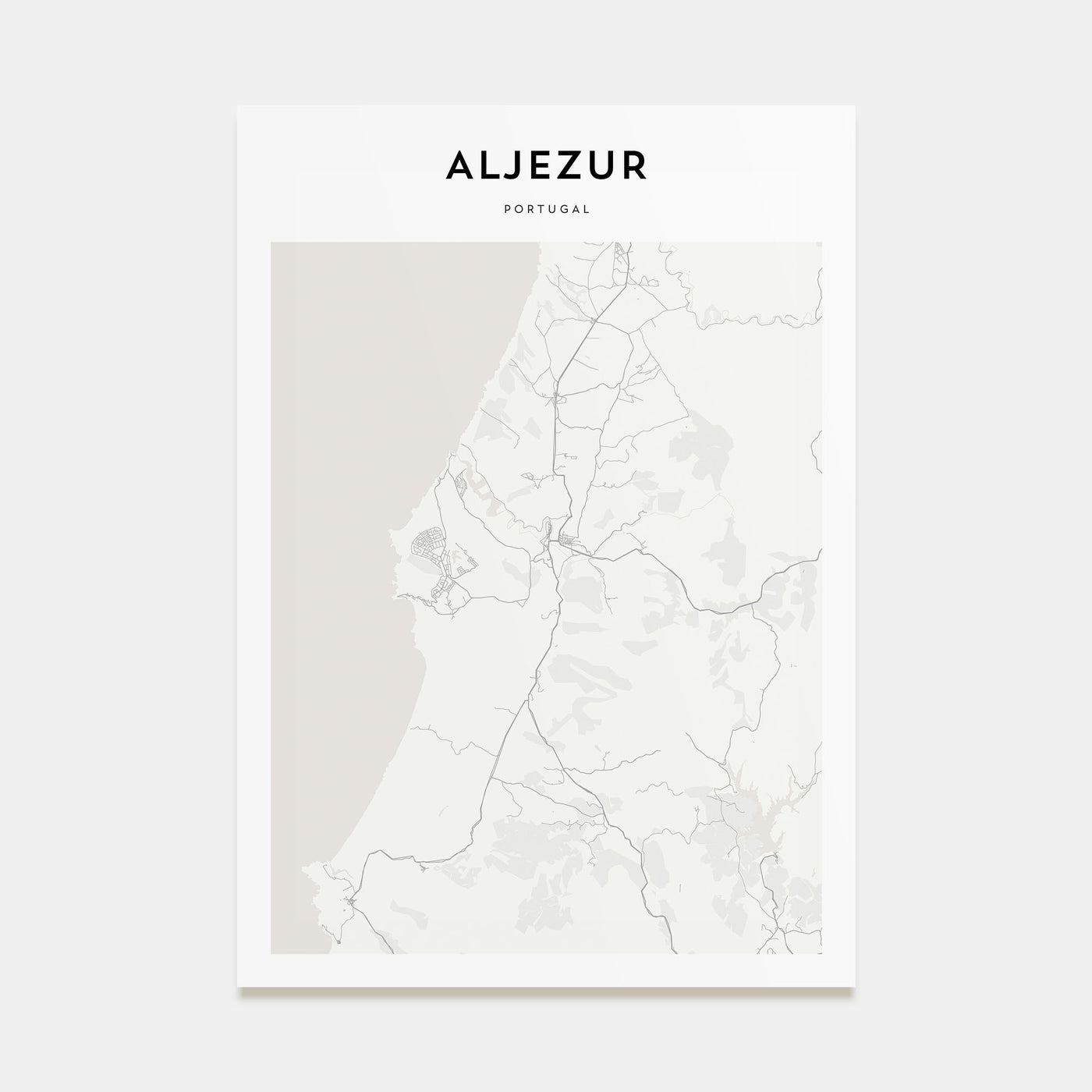 Aljezur Map Portrait Poster