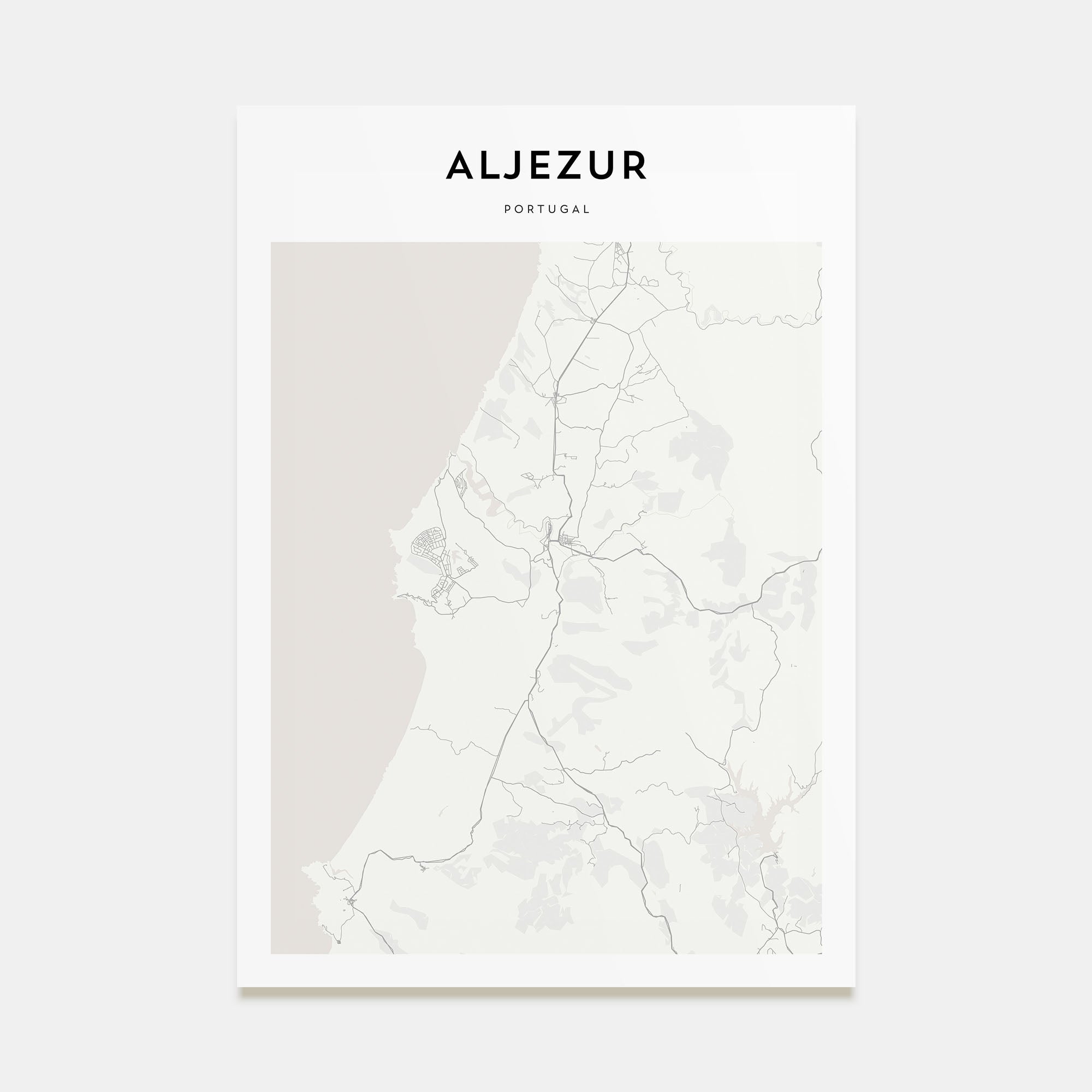 Aljezur Map Portrait Poster