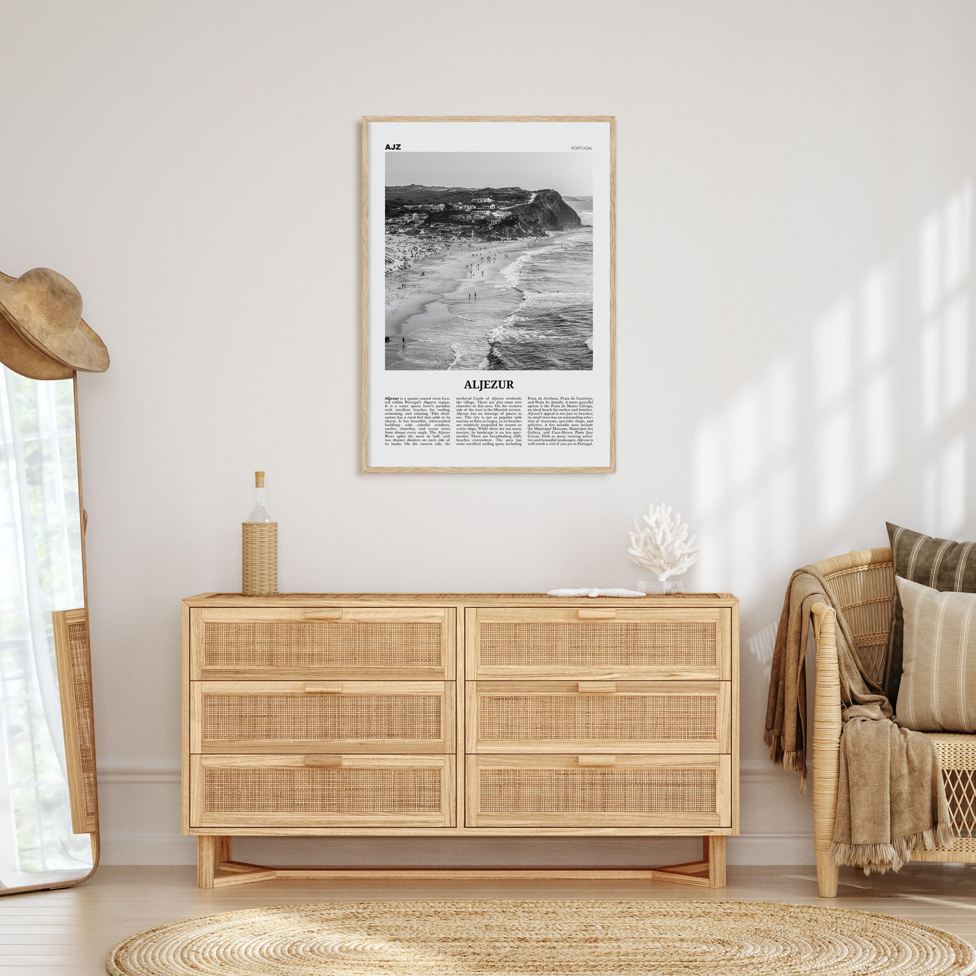 Aljezur Travel B&W Poster