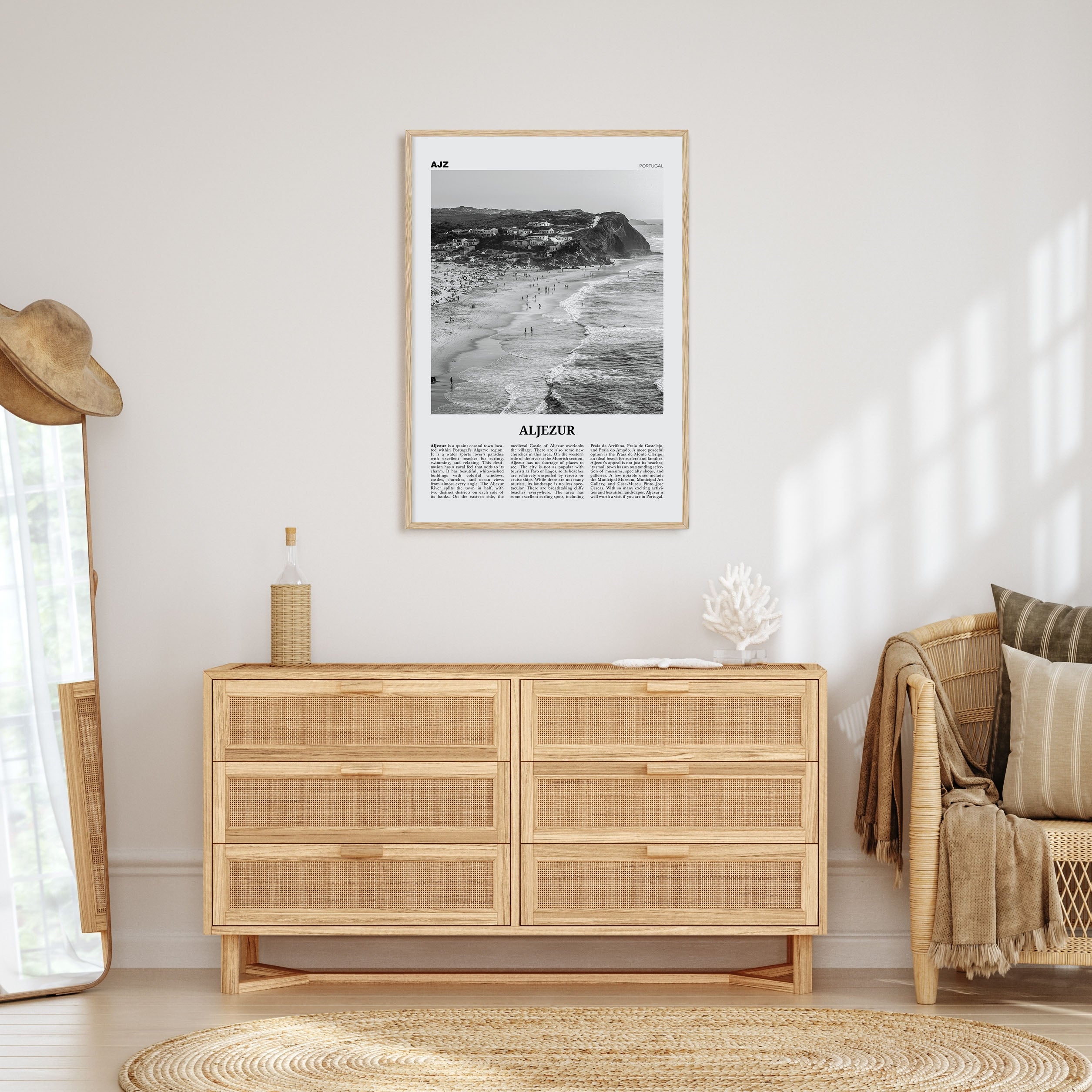 Aljezur Travel B&W Poster