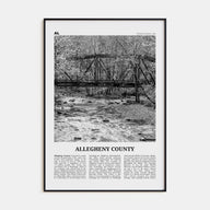 Allegheny County Travel B&W Poster