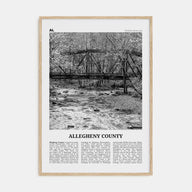 Allegheny County Travel B&W Poster
