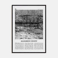 Allegheny County Travel B&W Poster