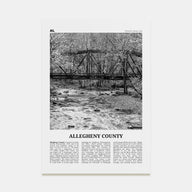 Allegheny County Travel B&W Poster