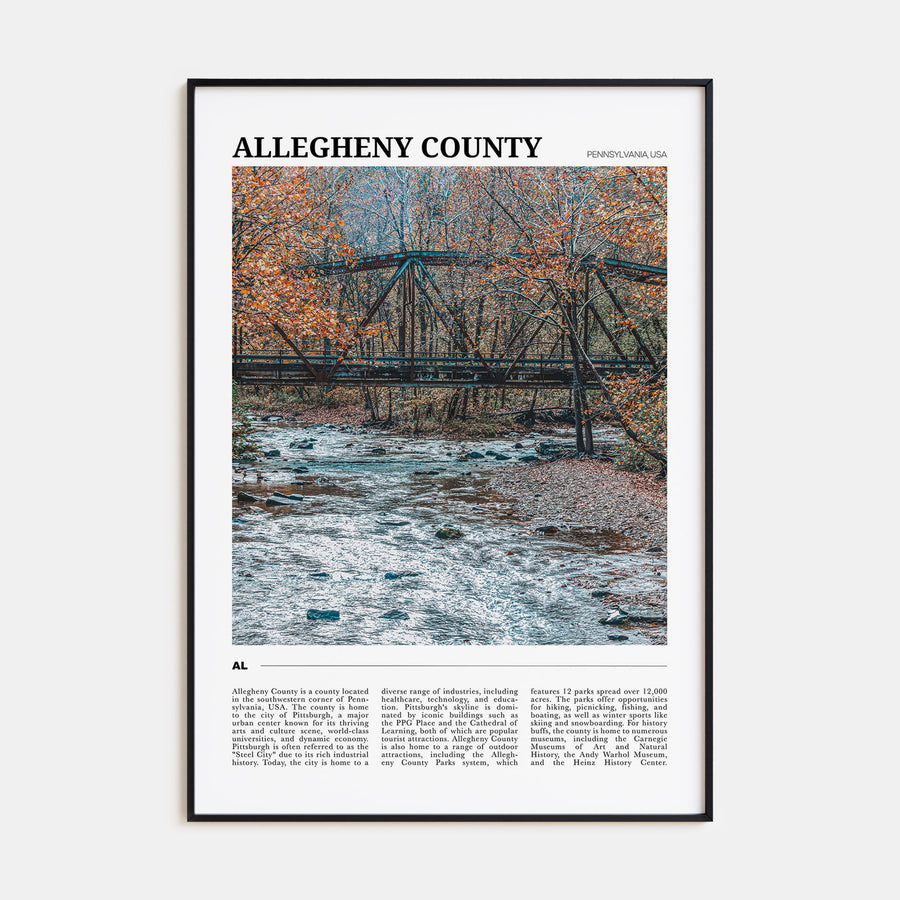 Allegheny County Travel Color Poster