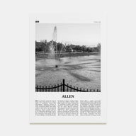 Allen Travel B&W Poster