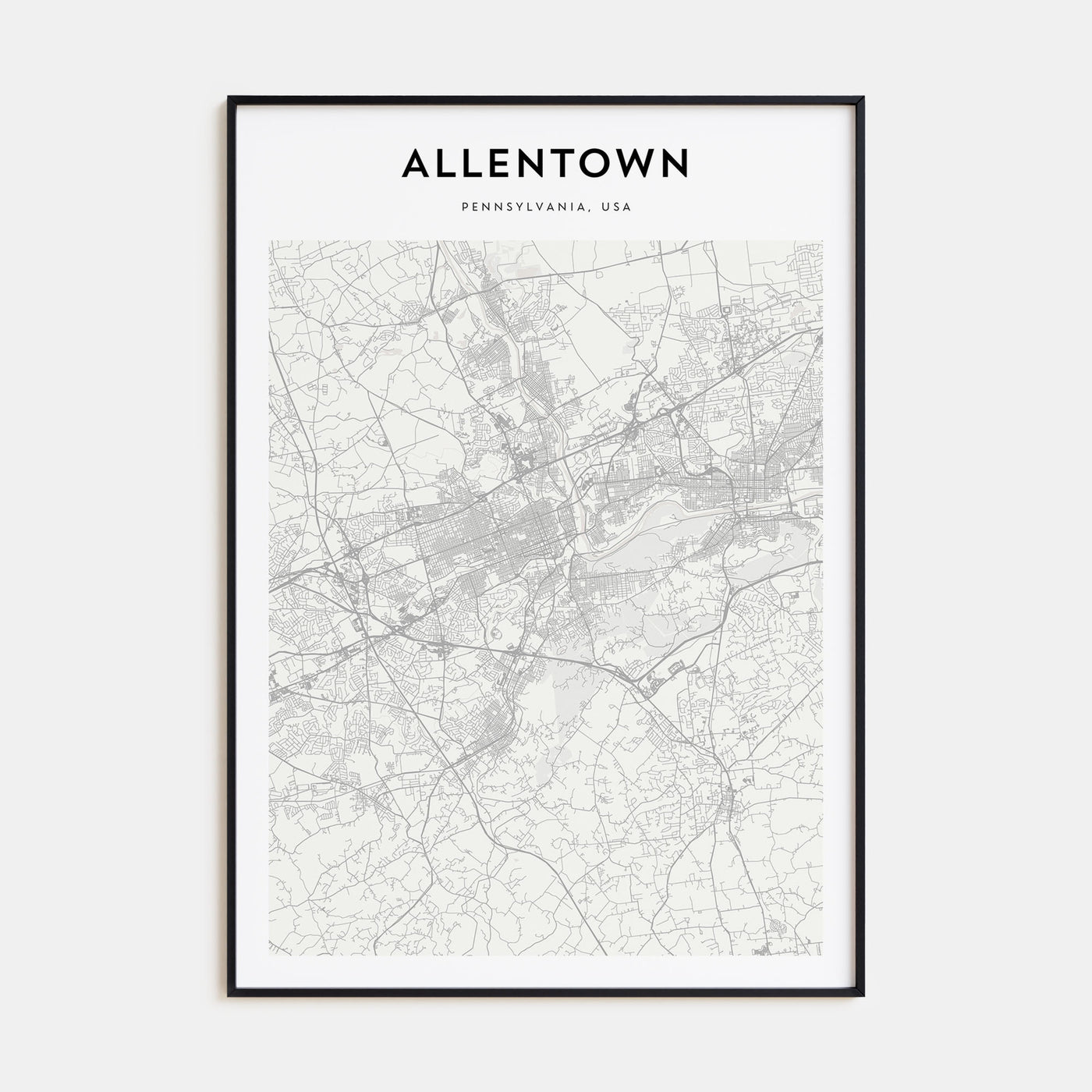 Allentown Map Portrait Poster