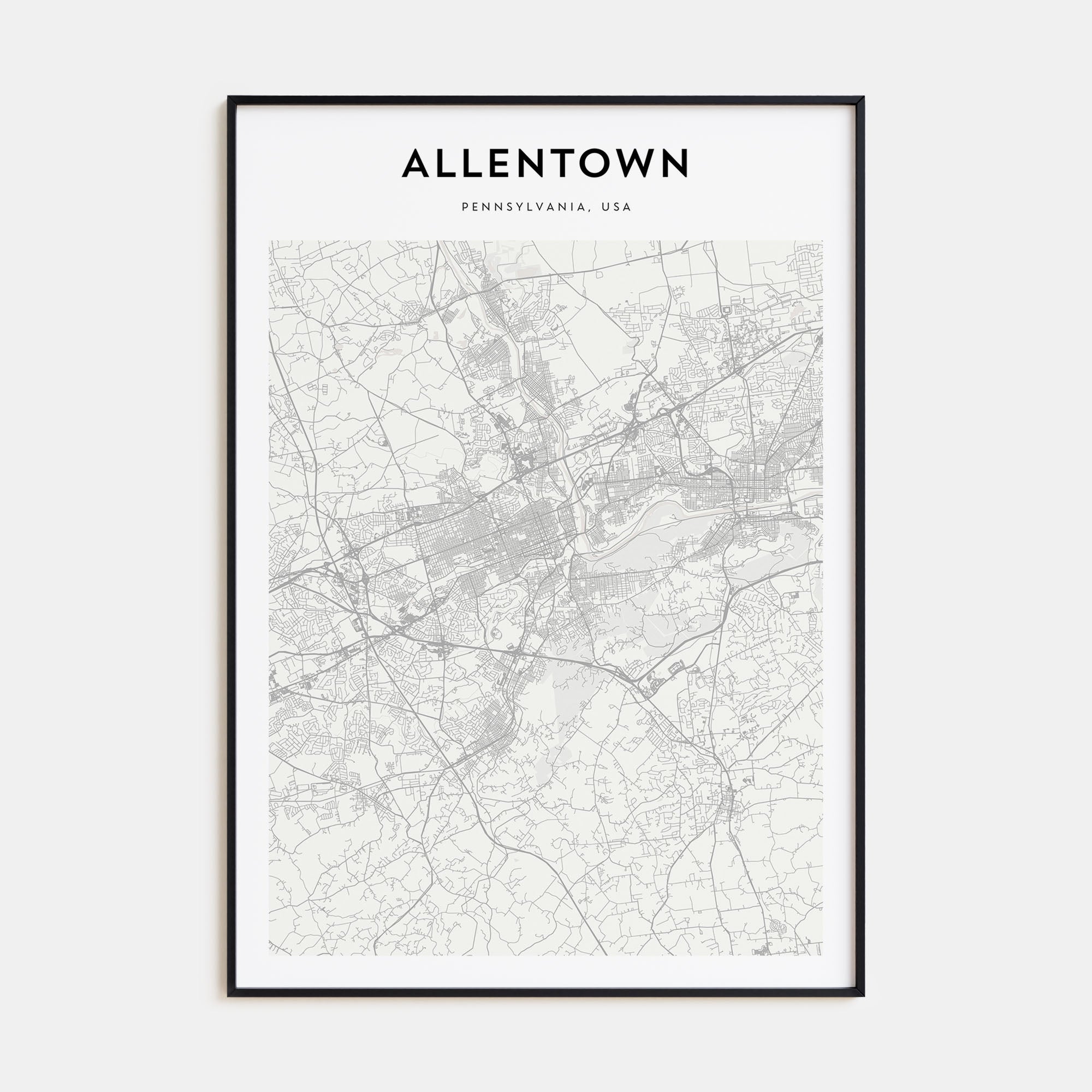 Allentown Map Portrait Poster