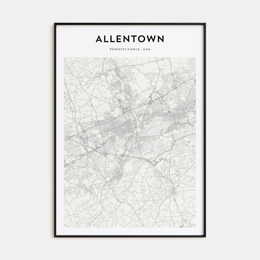Allentown Map Portrait Poster