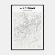 Allentown Map Portrait Poster