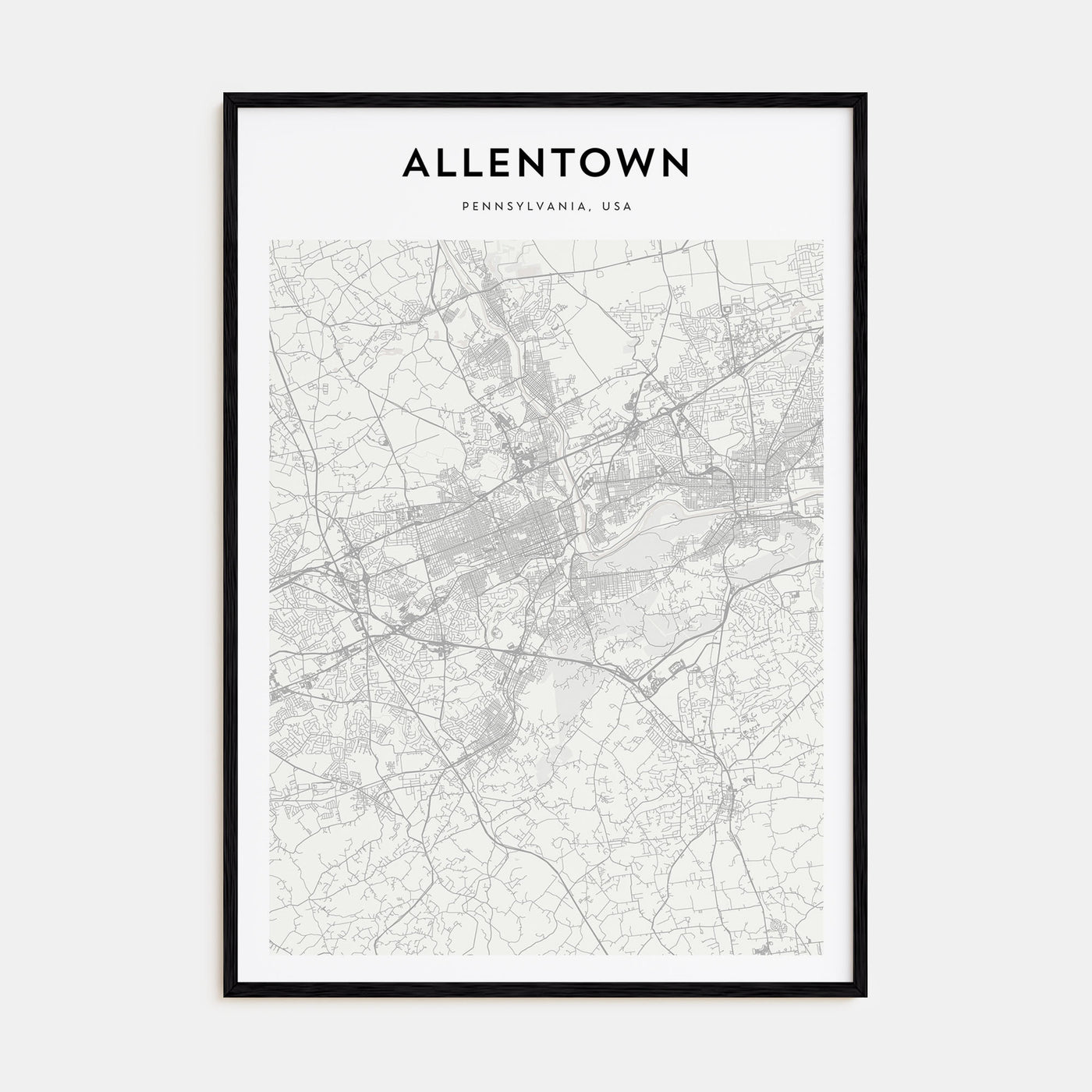 Allentown Map Portrait Poster