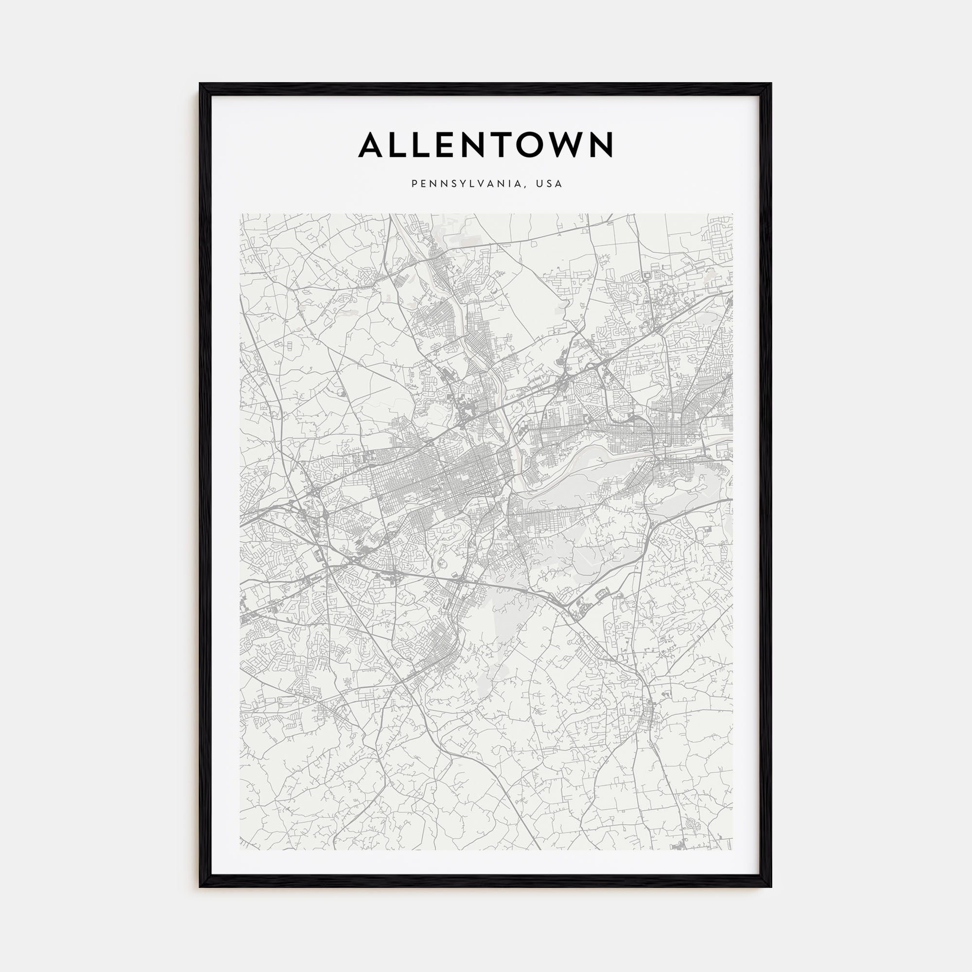 Allentown Map Portrait Poster