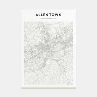 Allentown Map Portrait Poster