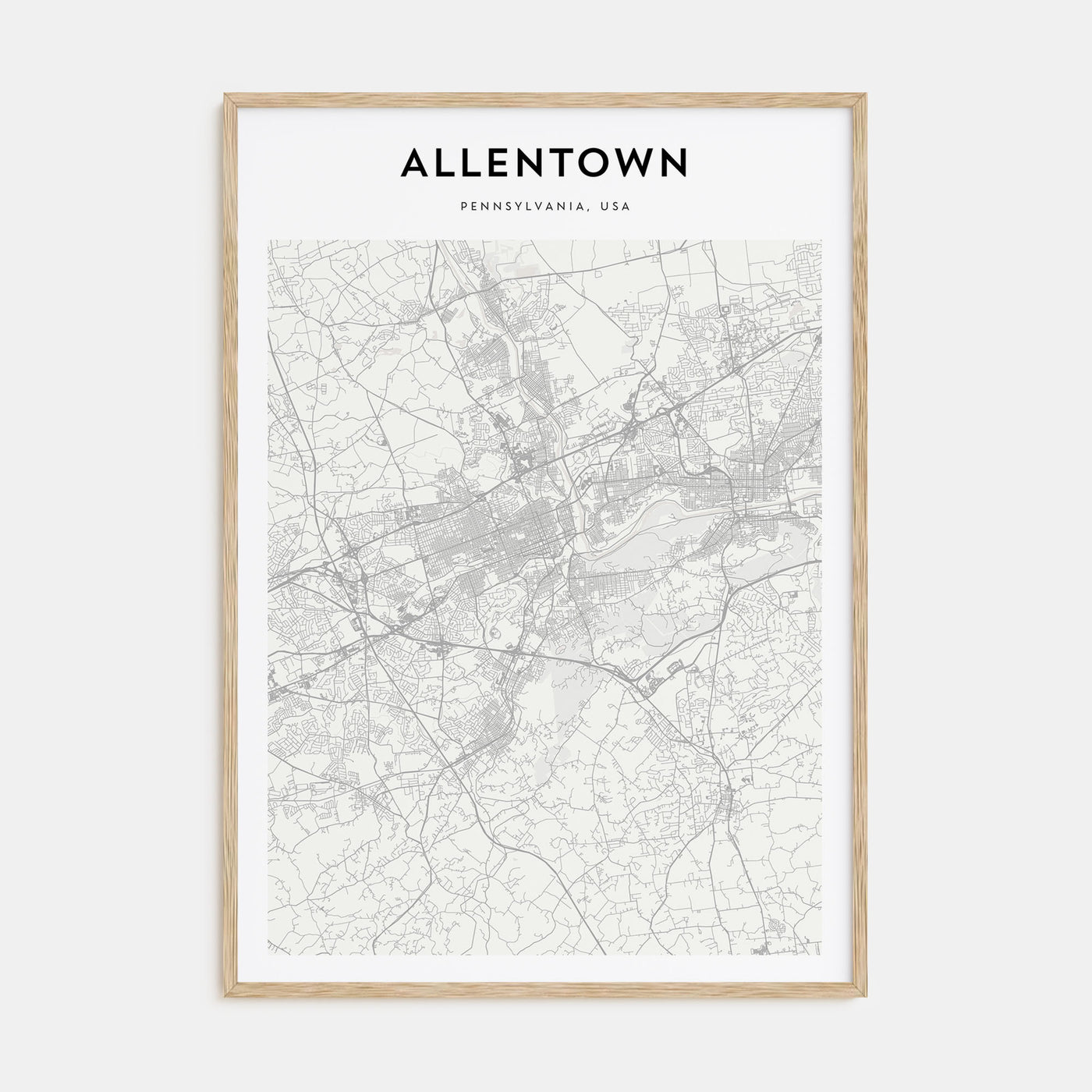 Allentown Map Portrait Poster