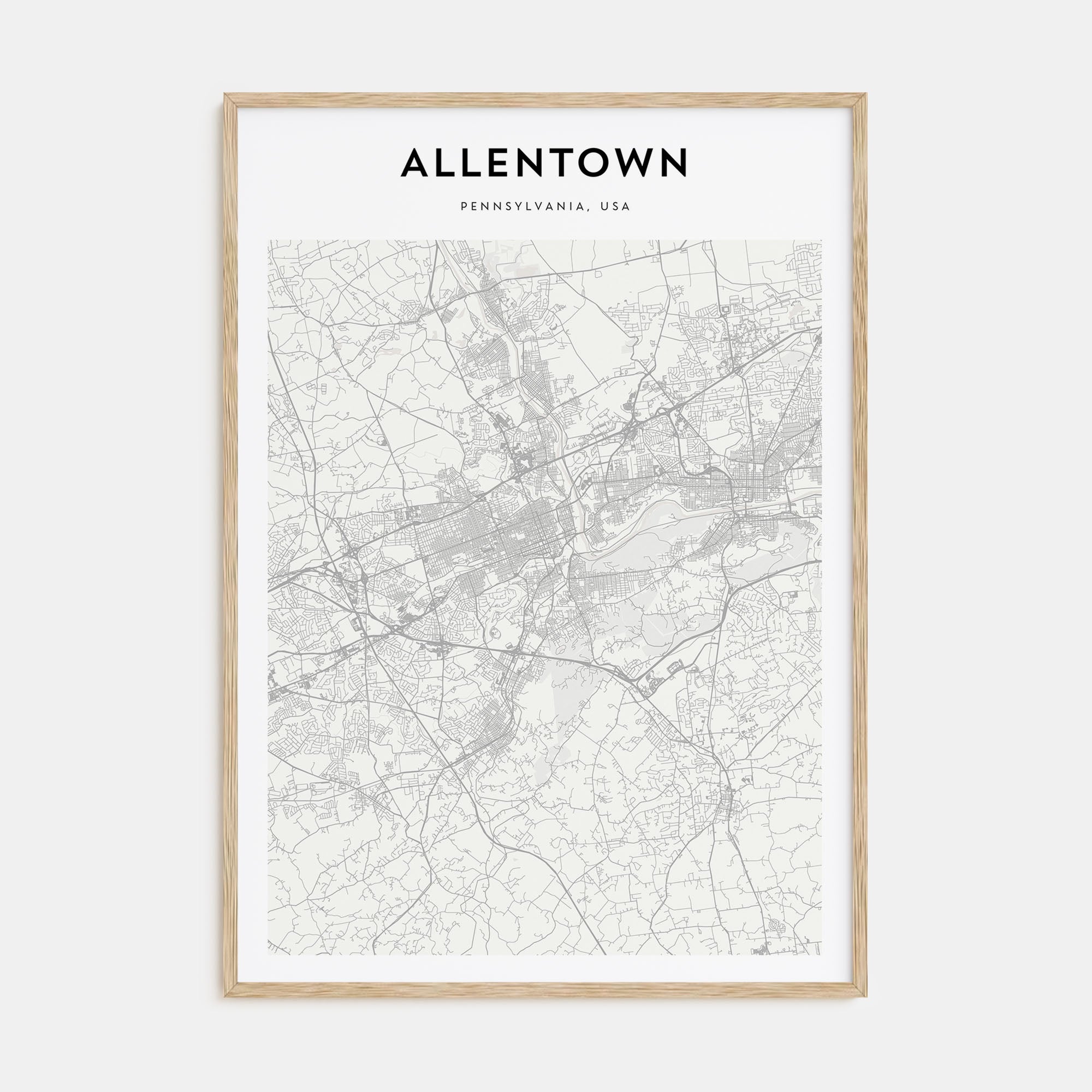 Allentown Map Portrait Poster
