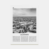 Allentown Travel B&W Poster