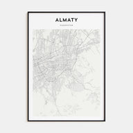 Almaty Map Portrait Poster